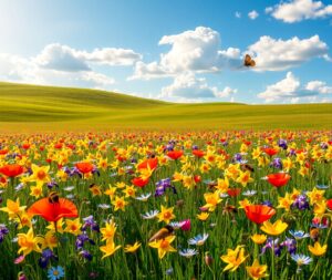 A Vibrant Field of Wildflowers in Bloom – free AI stock image