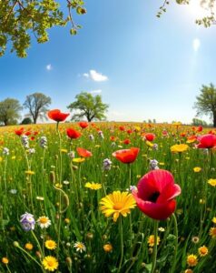 A Vibrant Field of Wildflowers in Bloom – free AI stock image