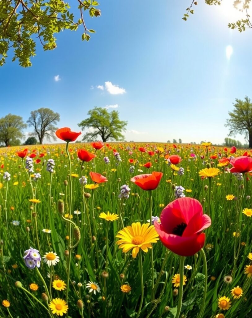 A Vibrant Field of Wildflowers in Bloom – free AI stock image