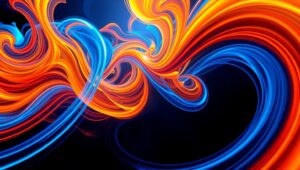 Vibrant Flow of Abstract Colors – free AI stock image