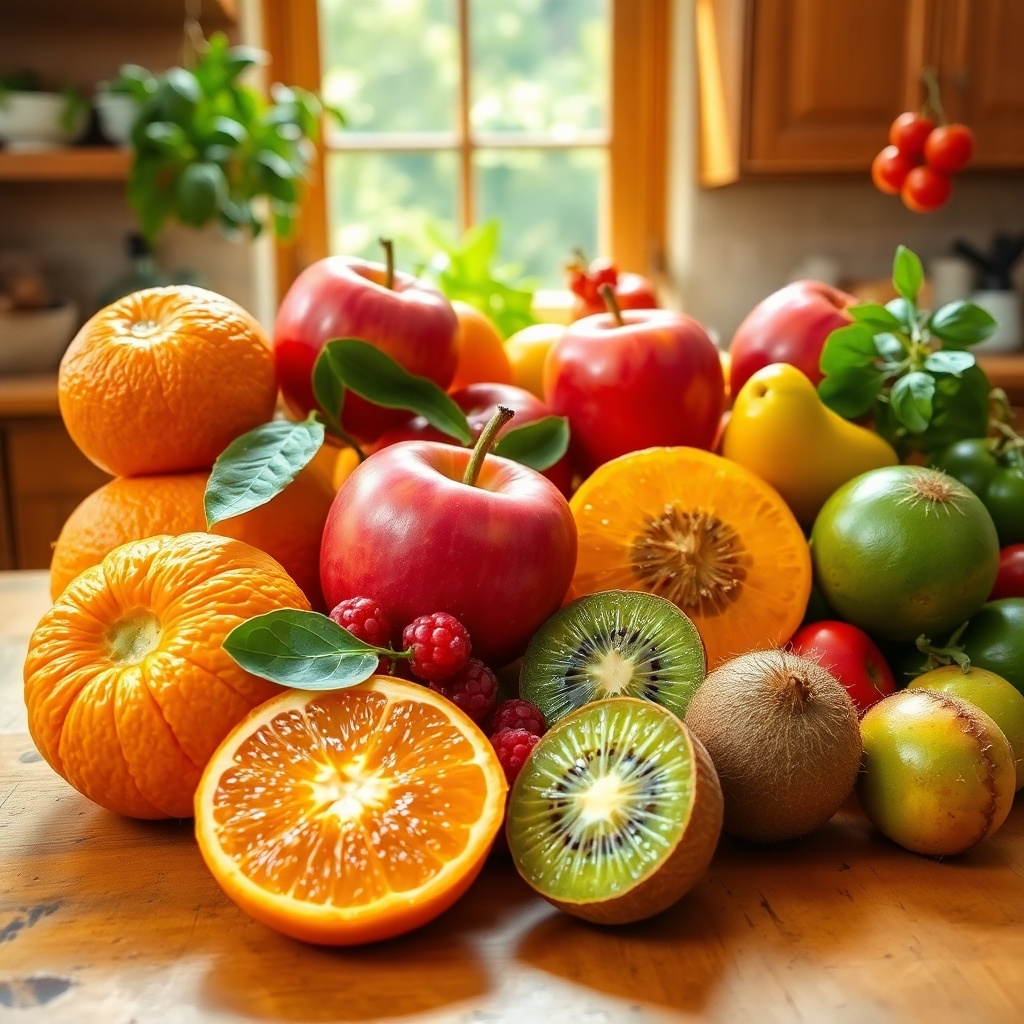 Vibrant Fresh Fruits for Healthy Living – free AI stock image