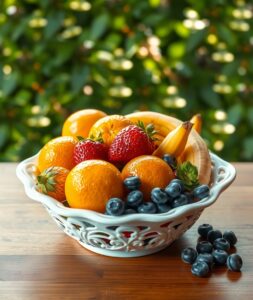 Vibrant Fresh Fruits in a Bowl – free AI stock image