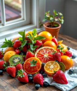 Vibrant Fresh Fruits Promoting Healthy Living – free AI stock image