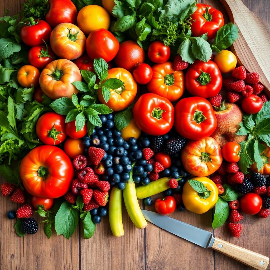 Vibrant Fresh Produce for Healthy Living – free AI stock image