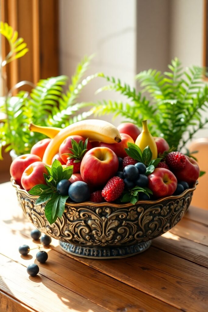 Vibrant Fruit Bowl Filled with Wellness – free AI stock image