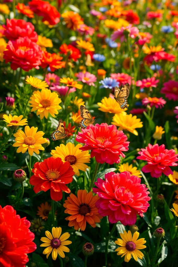 Vibrant Garden Blooms in Full Glory – free AI stock image