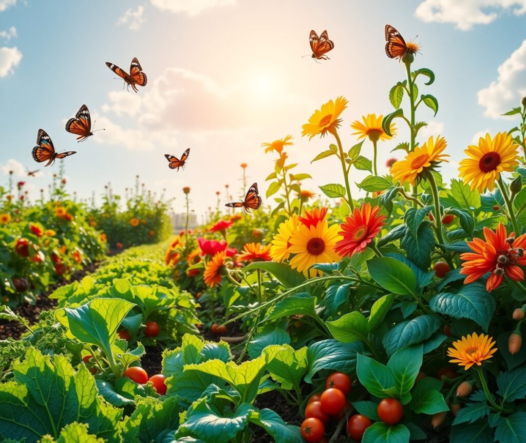 Vibrant Garden Filled with Fresh Vegetables – free AI stock image