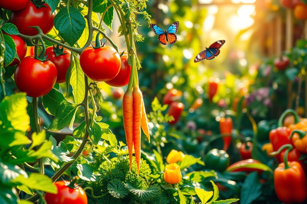 A Vibrant Garden of Fresh Vegetables – free AI stock image