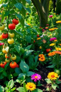 Vibrant Garden of Fresh Vegetables – free AI stock image