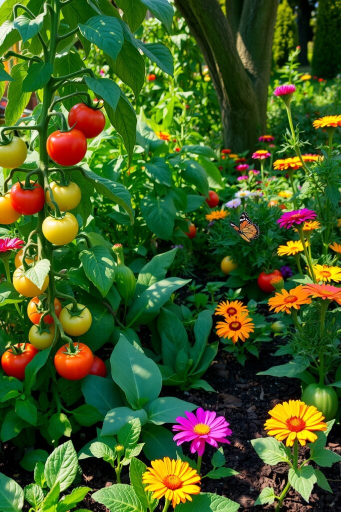 Vibrant Garden of Fresh Vegetables – free AI stock image