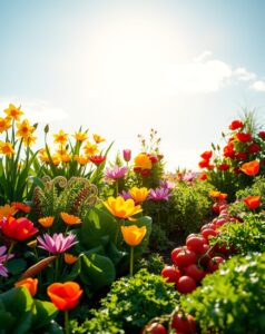 Vibrant Garden of Health and Wellness – free AI stock image