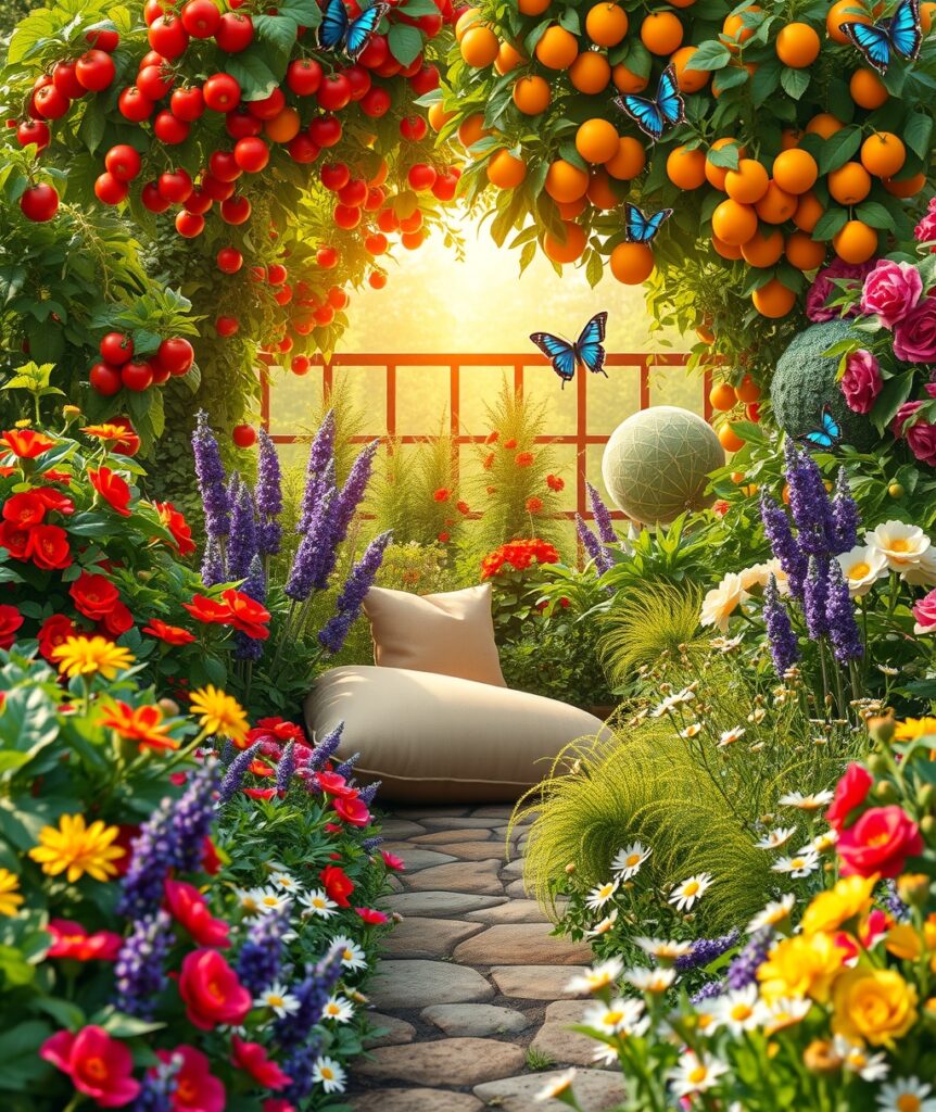 Vibrant Garden of Health and Wellness – free AI stock image