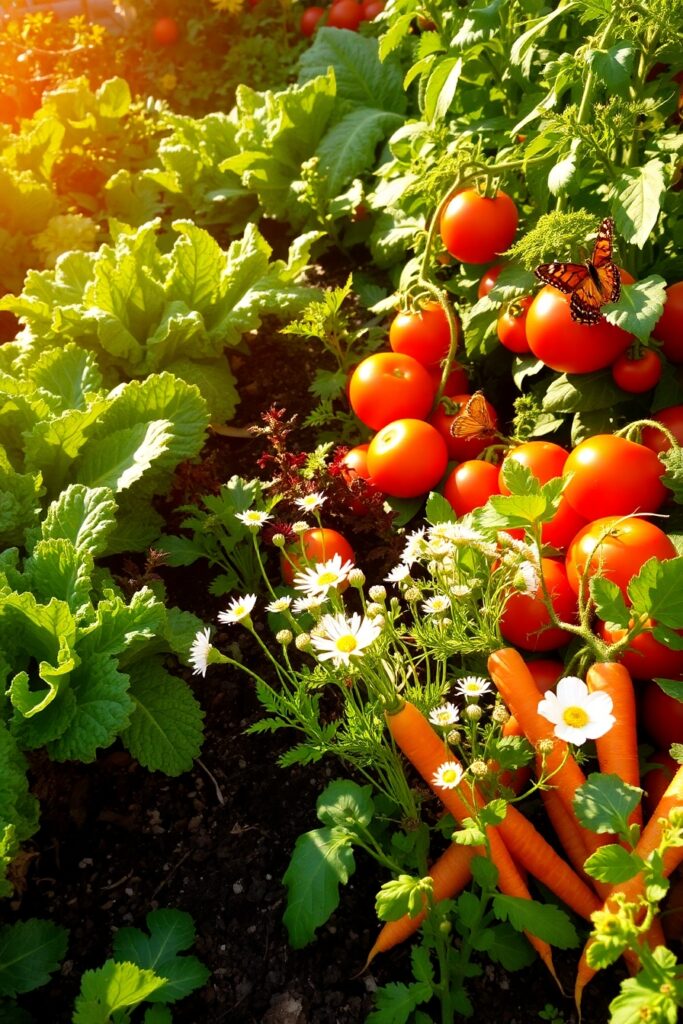 Vibrant Garden of Healthy Vegetables – free AI stock image