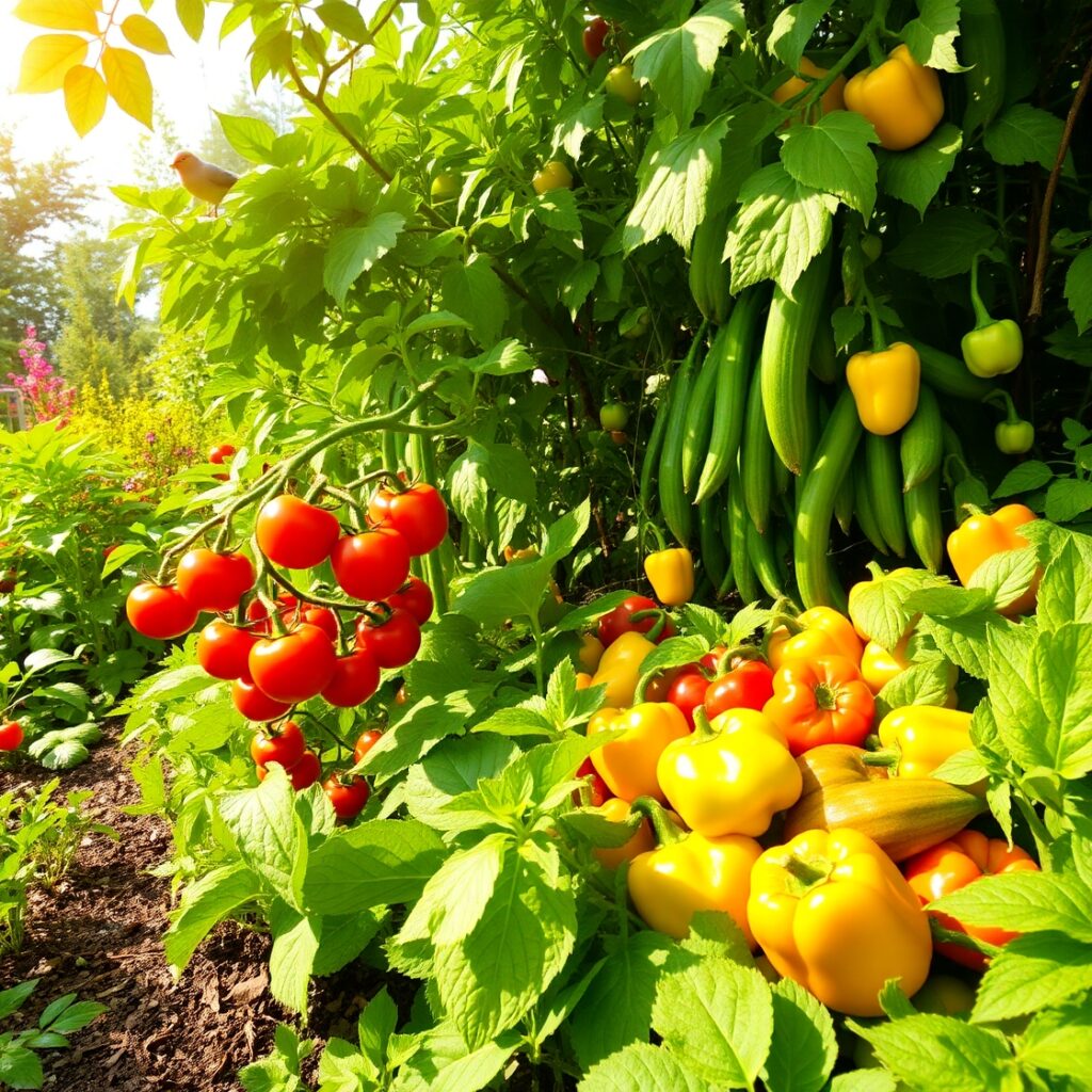 Vibrant Garden of Healthy Vegetables – free AI stock image