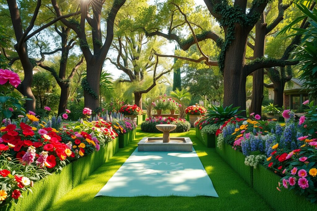 A Vibrant Garden Promoting Health and Wellness – free AI stock image