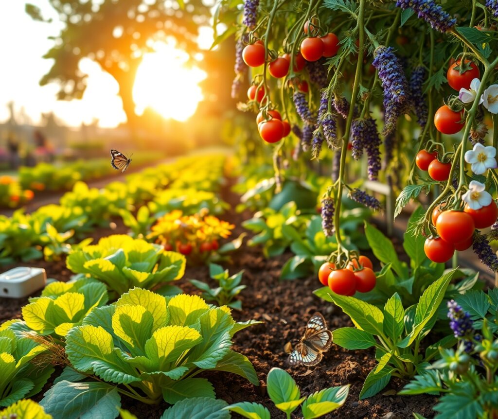 Vibrant Garden with Fresh Vegetables – free AI stock image