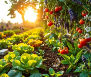 Vibrant Garden with Fresh Vegetables – free AI stock image