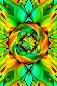 Vibrant Geometric Shapes in Motion – free AI stock image