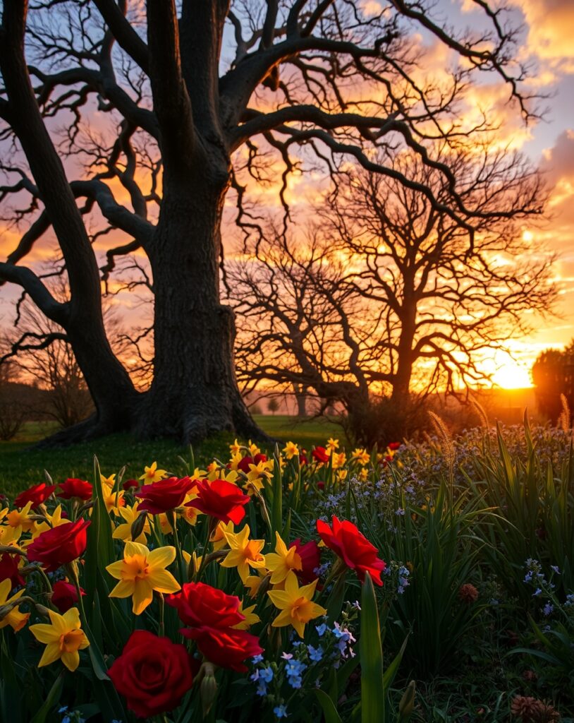 Vibrant Harmony of Colors in Nature – free AI stock image