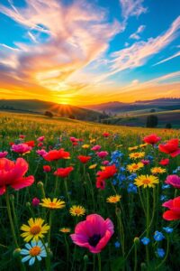 Vibrant Harmony of Colours in Nature – free AI stock image
