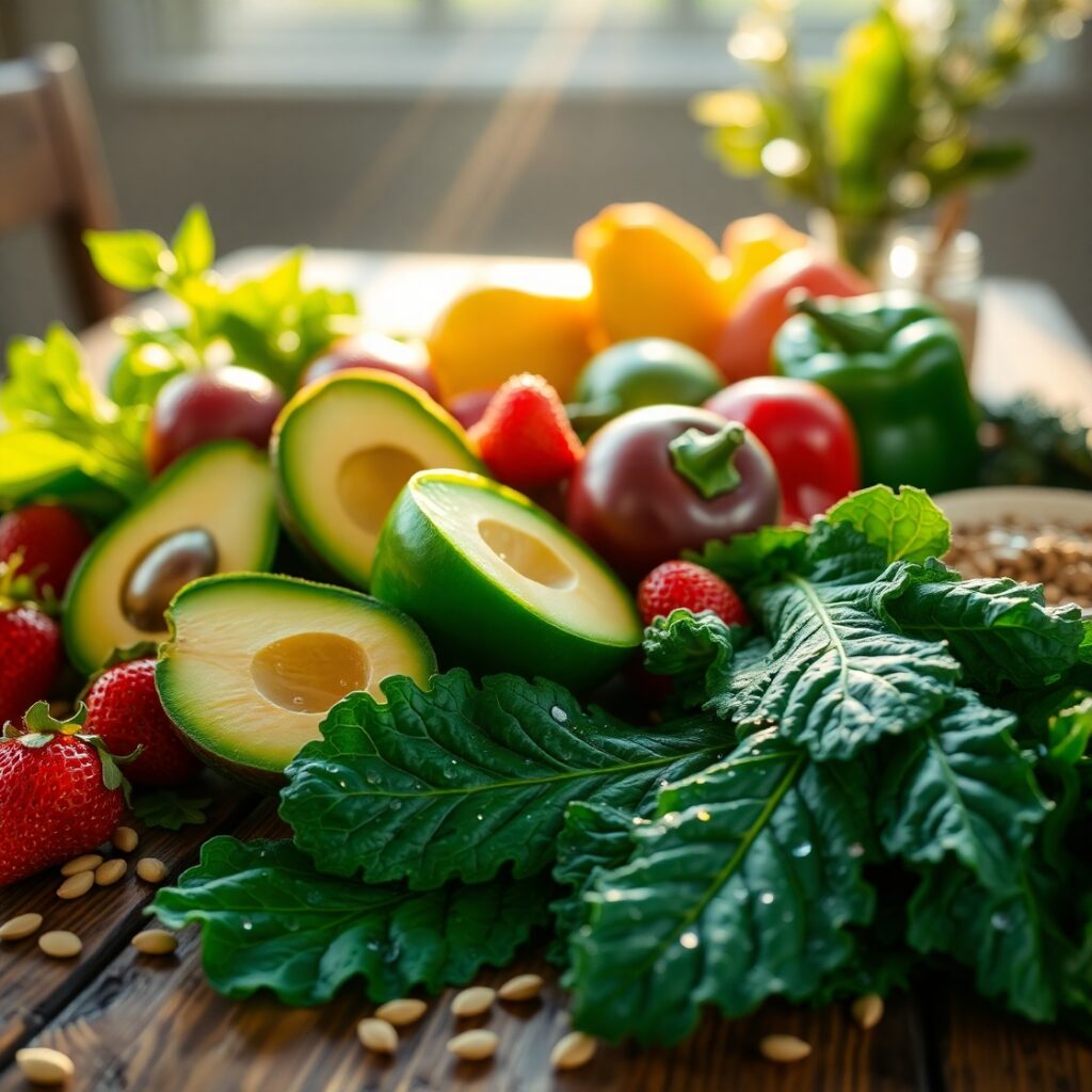Vibrant Health Through Nutrient-Rich Foods – free AI stock image