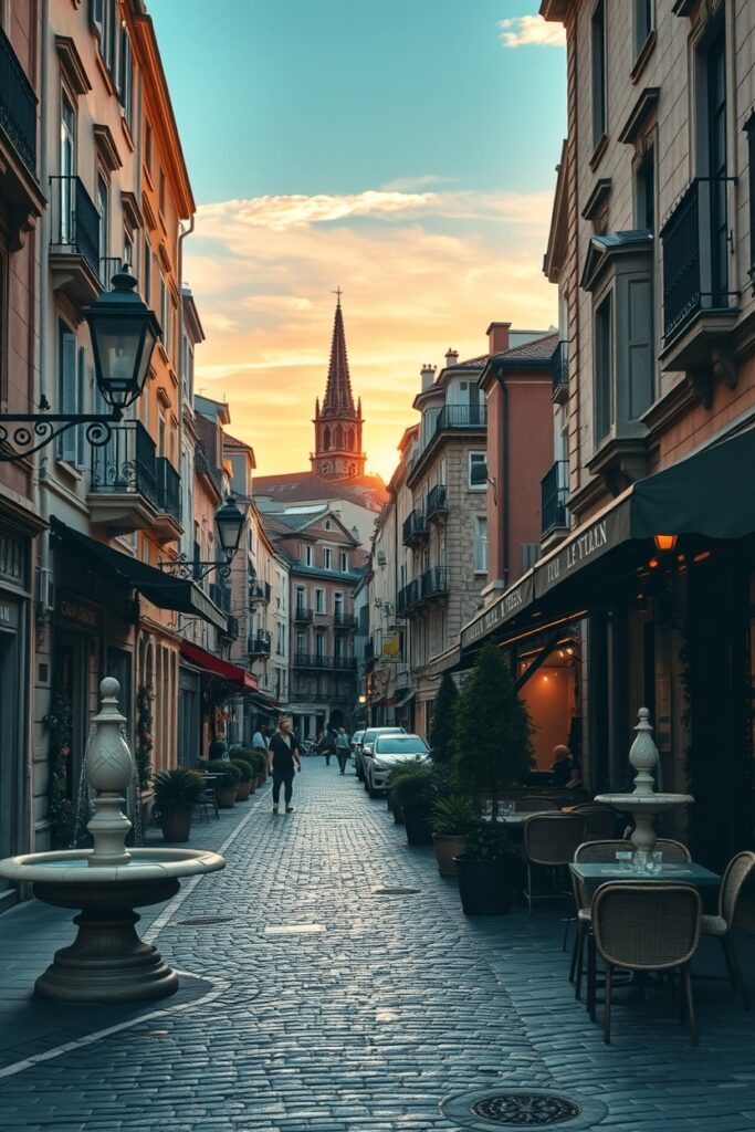 A Vibrant Journey Through European Cities – free AI stock image