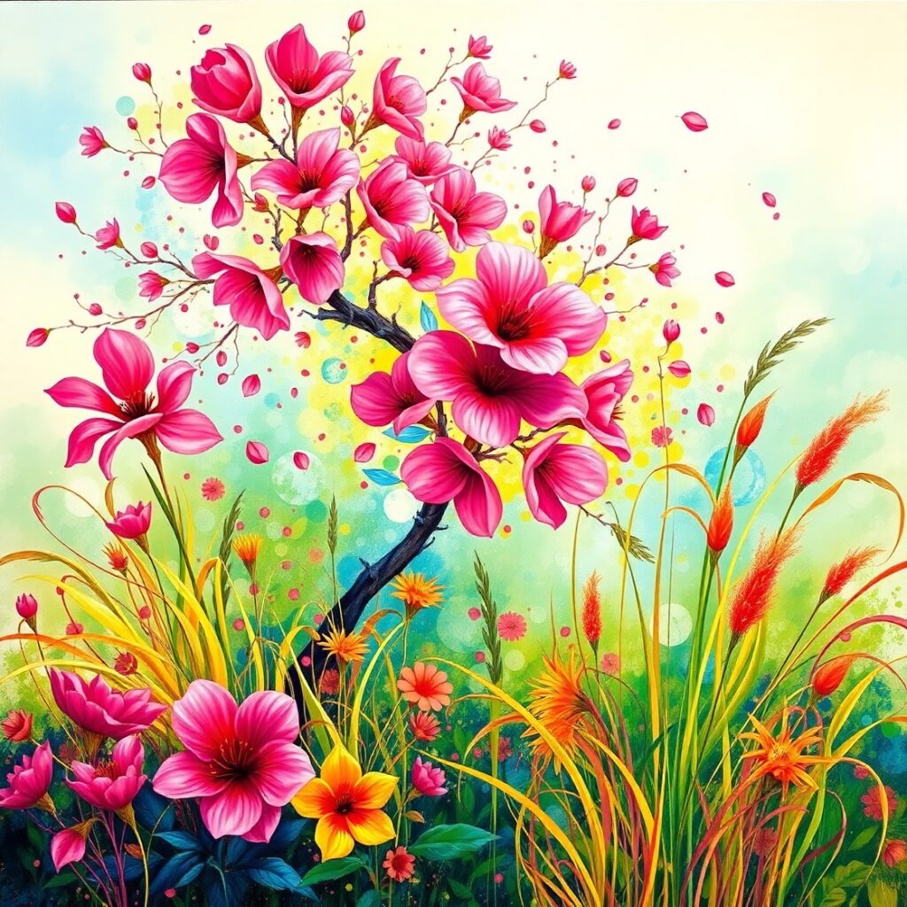 Vibrant Kaleidoscope of Colors in Nature – free AI stock image