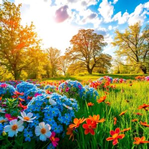 Vibrant Kaleidoscope of Colours in Nature – free AI stock image