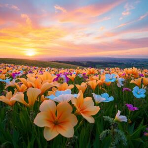 A Vibrant Kaleidoscope of Nature’s Colors – free AI stock image