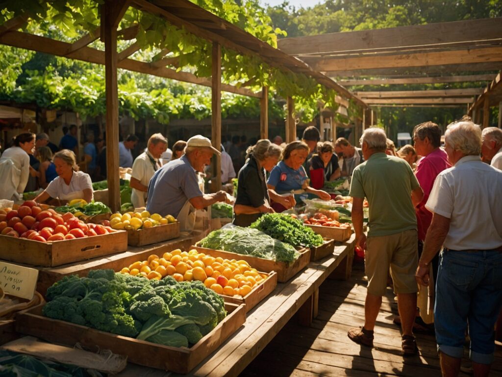 A Vibrant Market of Fresh Organic Foods – free AI stock image