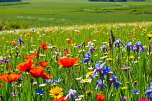 A Vibrant Meadow of Colorful Flowers – free AI stock image