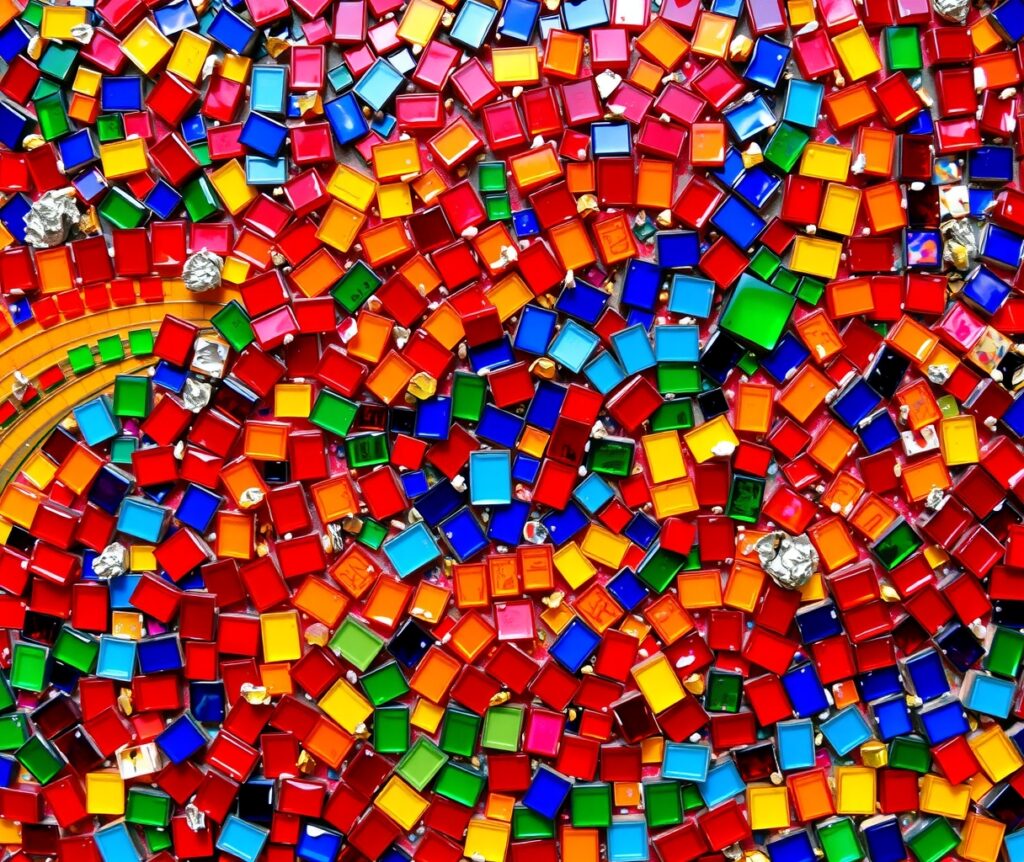 A Vibrant Mosaic of Colorful Patterns – free AI stock image