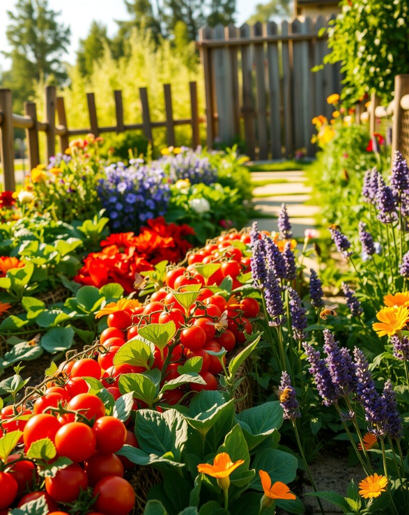 Vibrant Organic Garden Promoting Healthy Living – free AI stock image