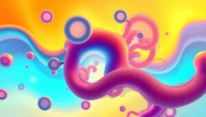 Vibrant Organic Intertwining Shapes – free AI stock image
