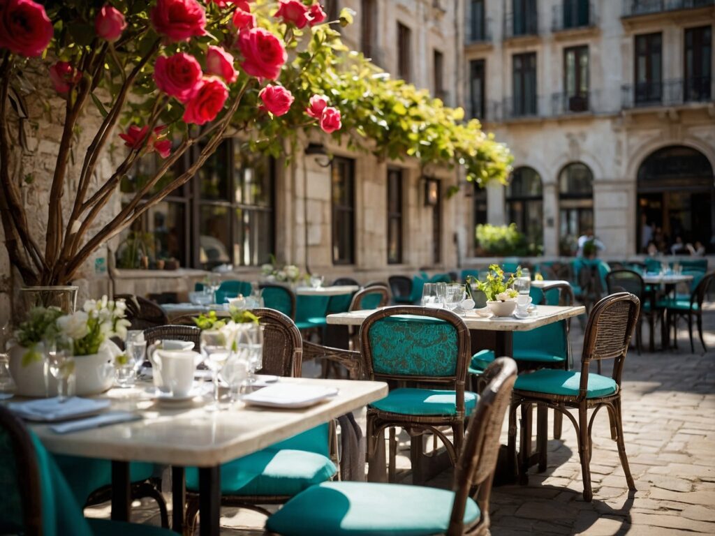 A Vibrant Outdoor Café Lifestyle Scene – free AI stock image