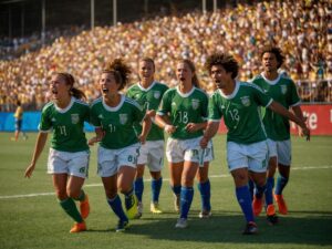 Vibrant Outdoor Soccer Match in Action – free AI stock image