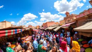 Vibrant Overhead City Market Scene – free AI stock image