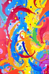 Vibrant Palette of Colorful Abstract Patterns – free AI stock image