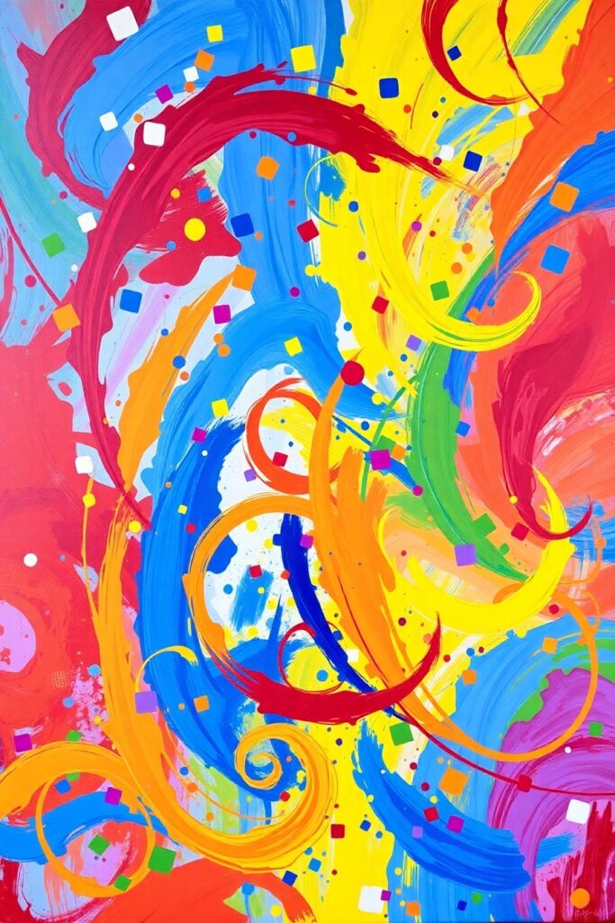 Vibrant Palette of Colorful Abstract Patterns – free AI stock image