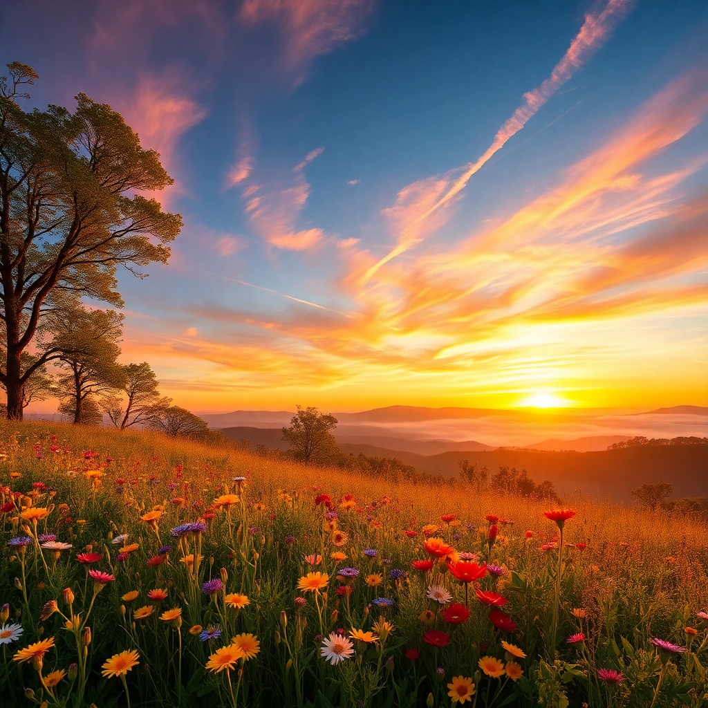 Vibrant Palette of Nature’s Colors – free AI stock image