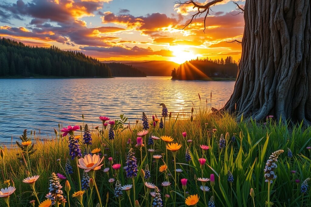 Vibrant Palette of Nature’s Colors – free AI stock image