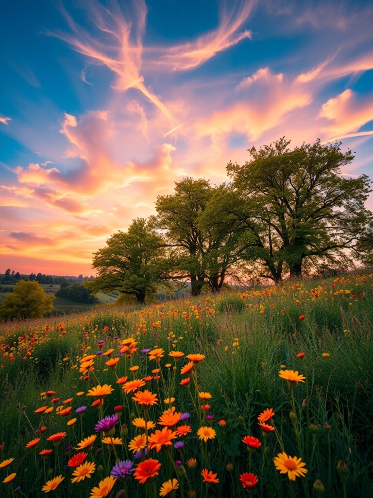 Vibrant Palette of Nature’s Colors – free AI stock image
