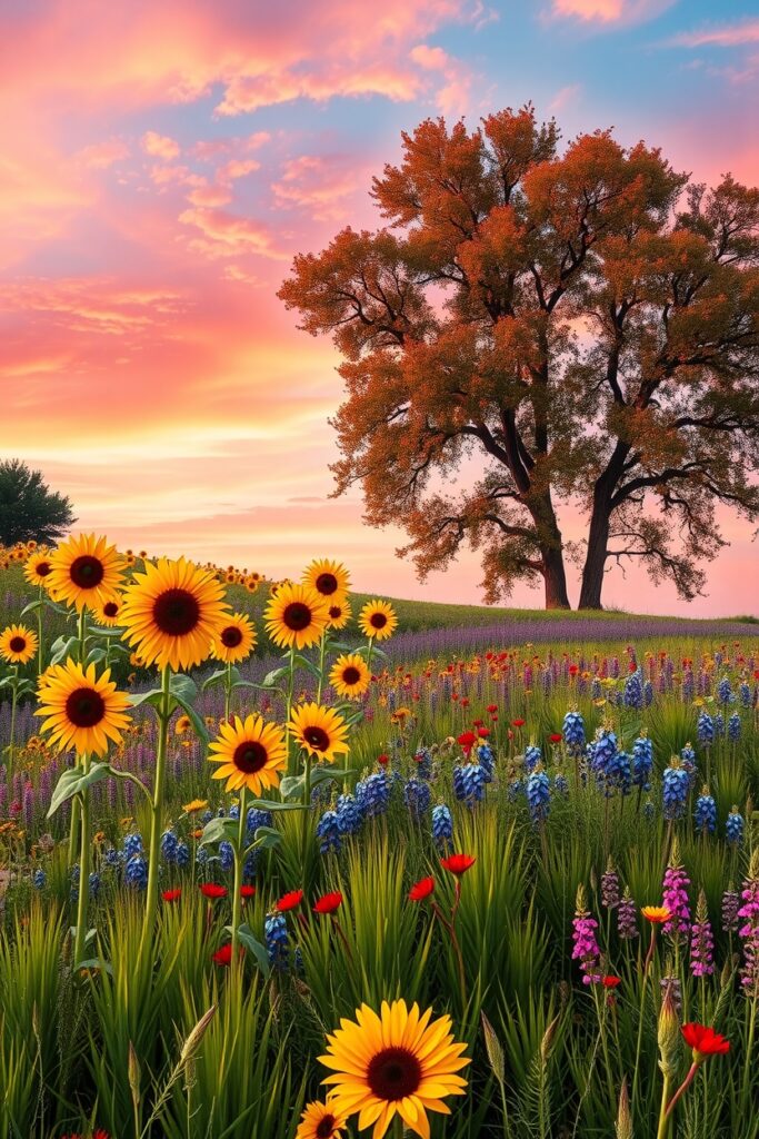 A Vibrant Palette of Nature’s Colors – free AI stock image