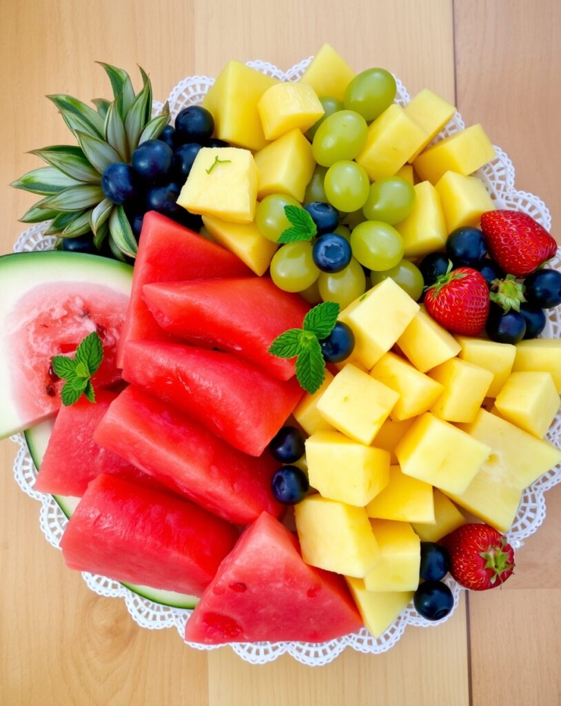 A Vibrant Platter of Fresh Fruits – free AI stock image