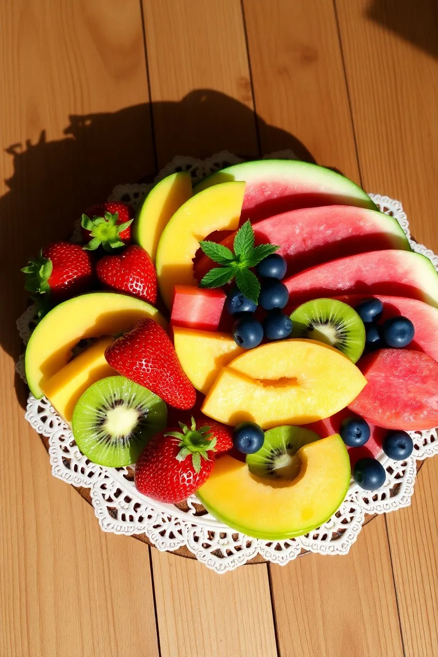 Vibrant Platter of Fresh Seasonal Fruits