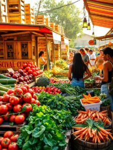 Vibrant Produce Display for Healthy Eating – free AI stock image