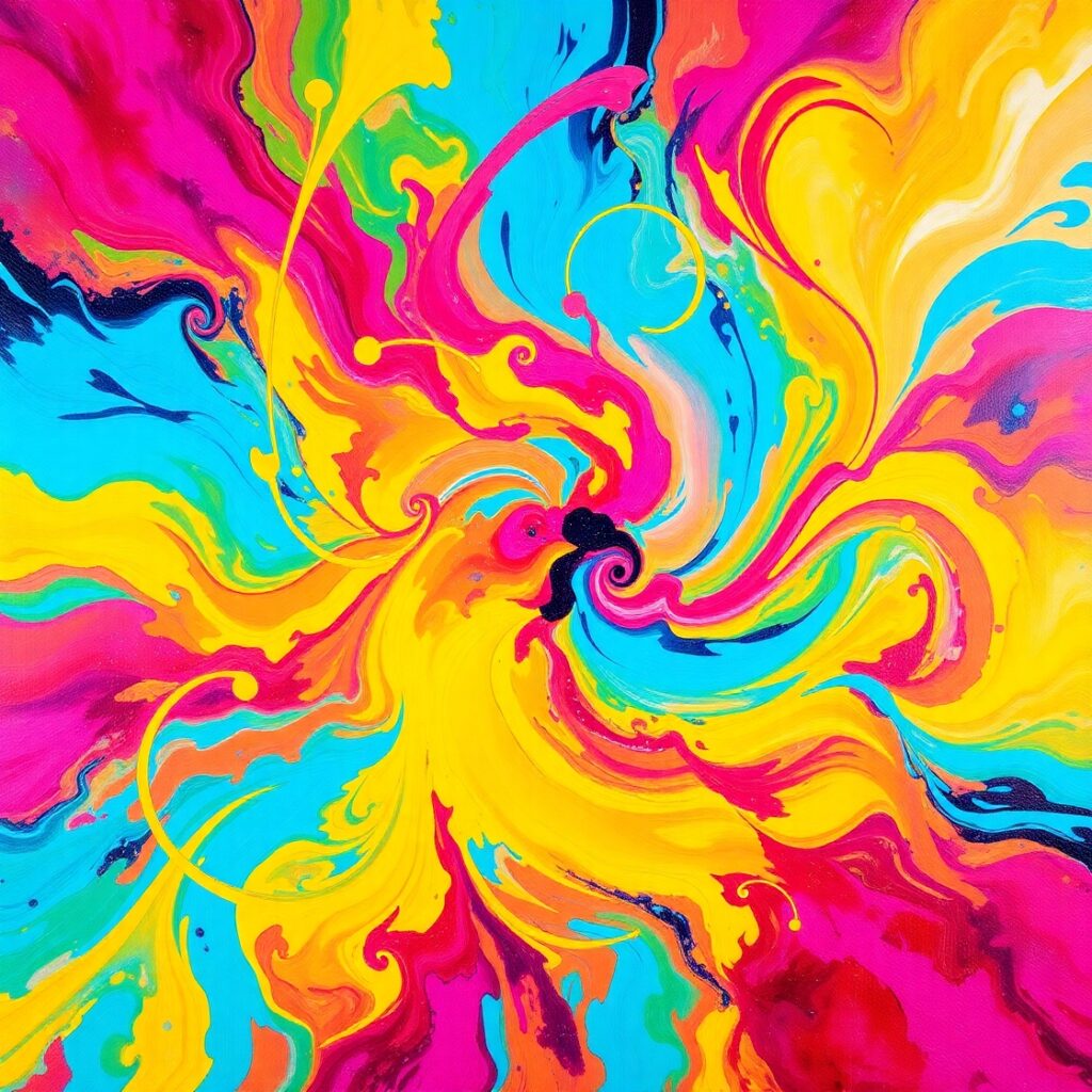 Vibrant Rainbow Spectrum in Abstract Art – free AI stock image