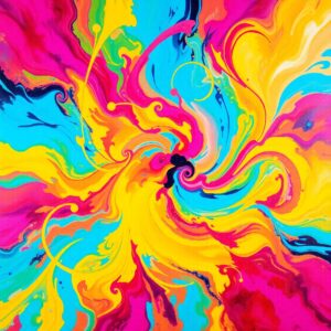 Vibrant Rainbow Spectrum in Abstract Art – free AI stock image