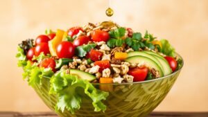 Vibrant Salad Bowl with Fresh Ingredients – free AI stock image
