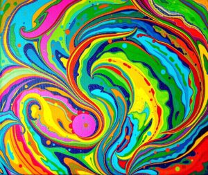 Vibrant Spectrum of Colorful Abstract Patterns – free AI stock image